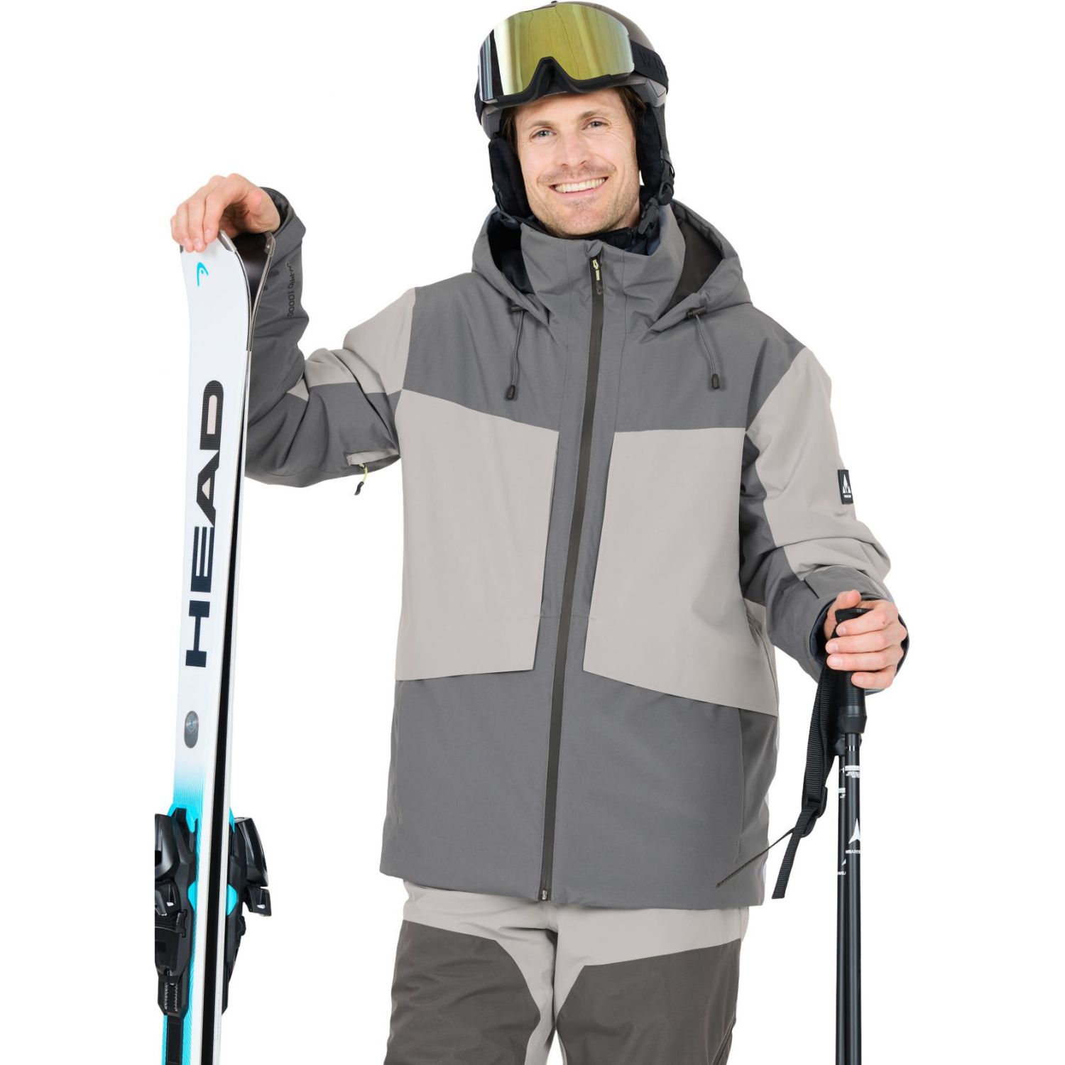 Whistler Kingland, giacca da sci, uomo, grigio scuro