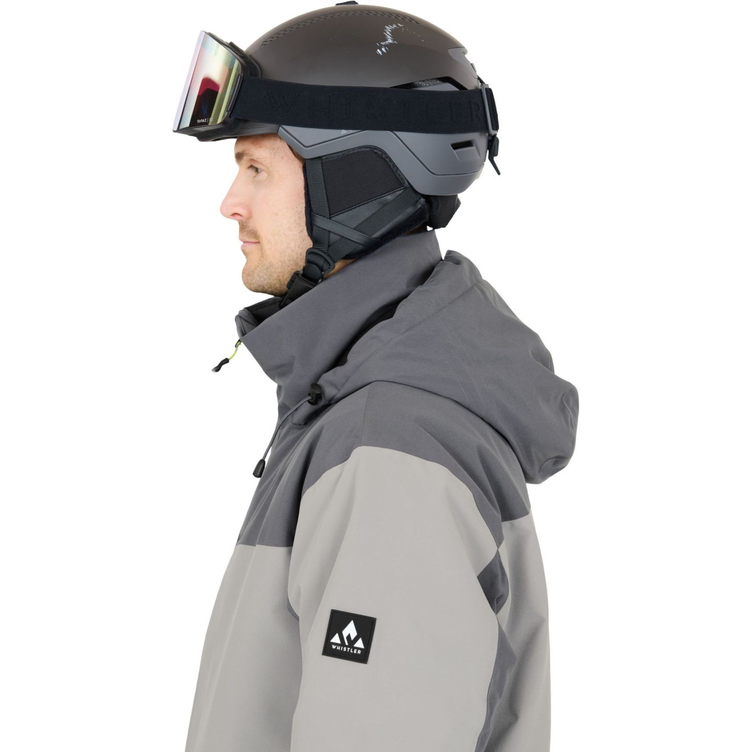 Whistler Kingland, jaqueta de esqui, masculino, cinza-escuro