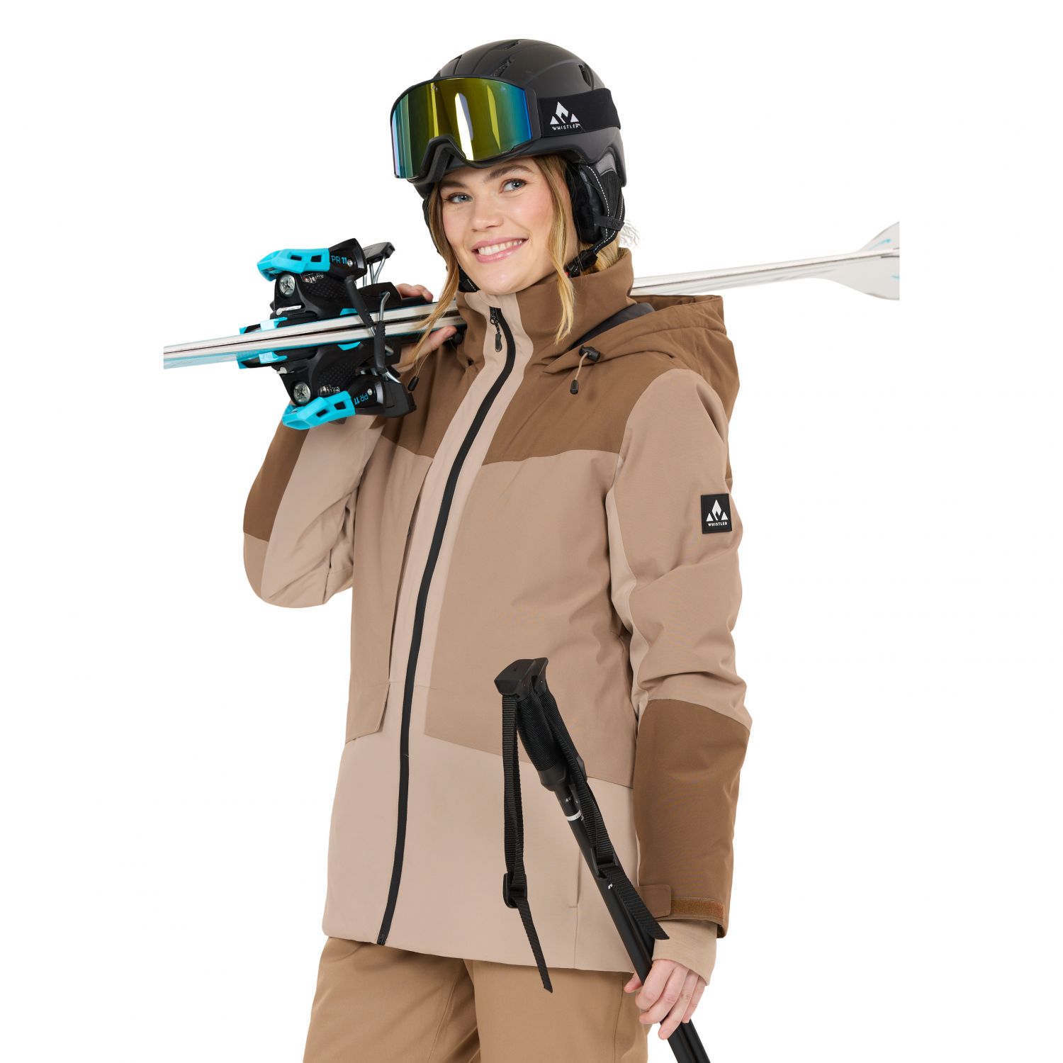 Whistler Kingland, jaqueta de esqui, mulher, bege