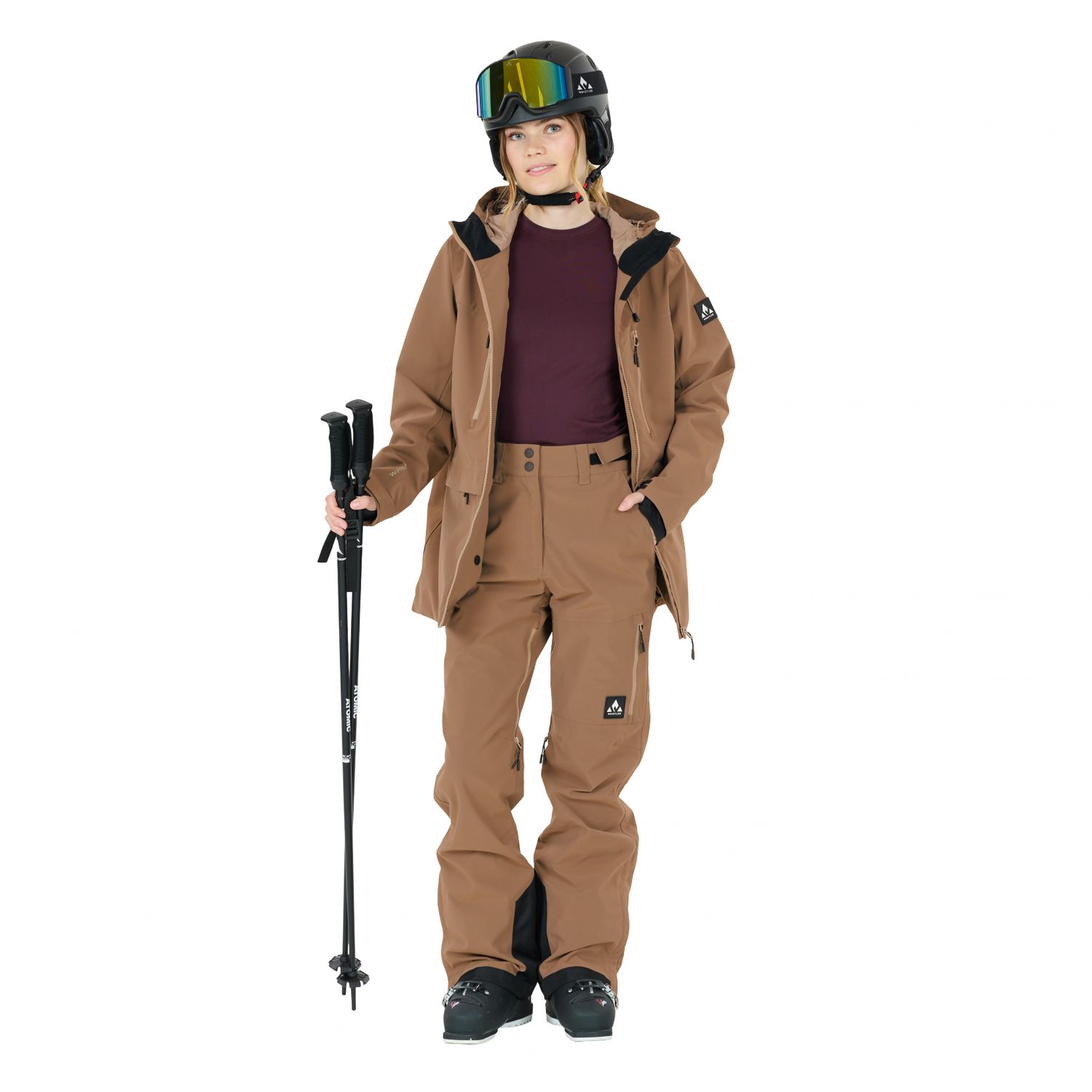 Whistler Takoda, pantaloni de schi, femei, maro