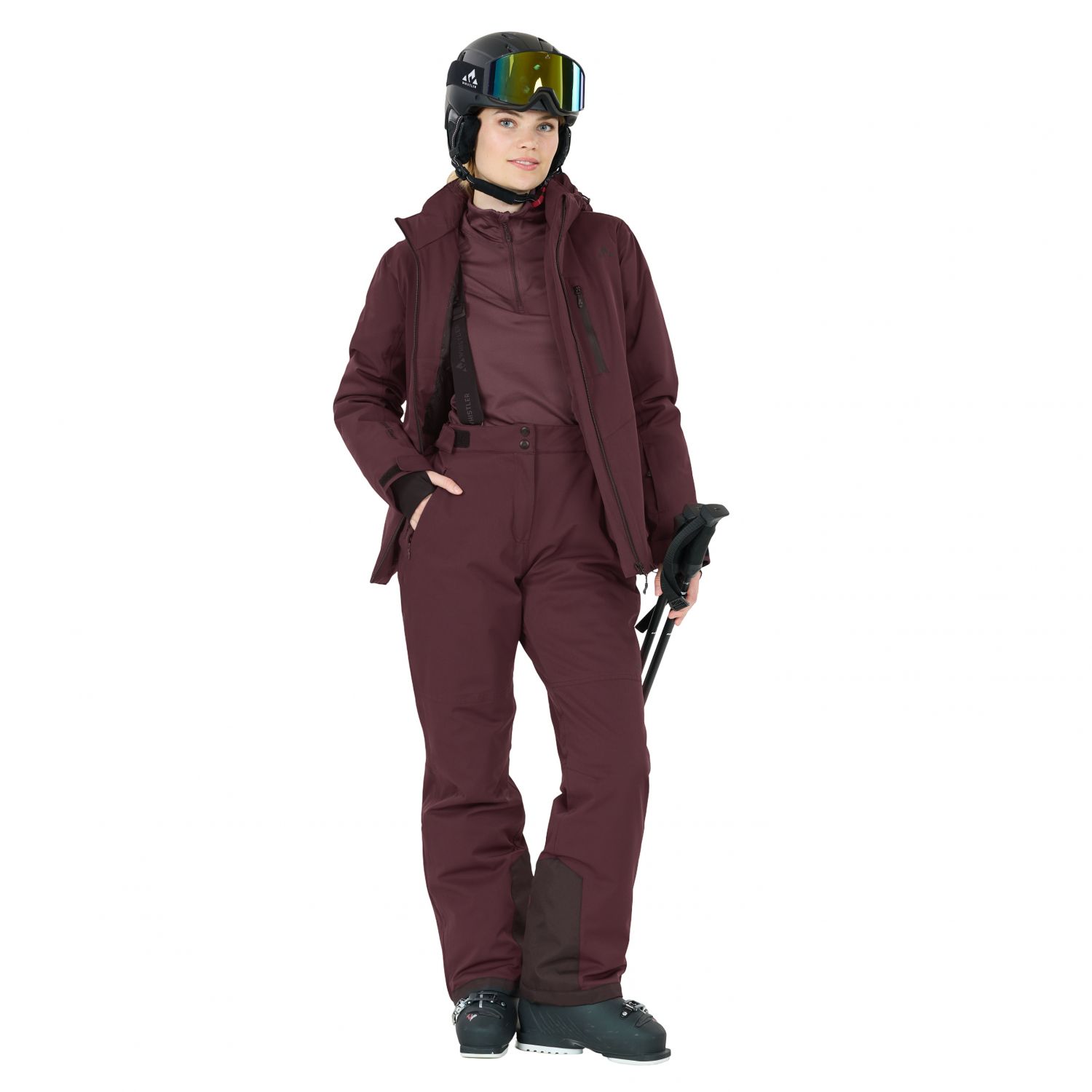 Whistler Yarra, calças de esqui, feminino, caramelo