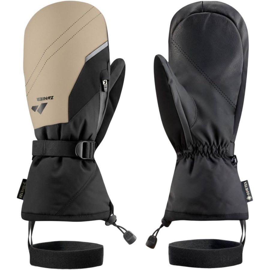 Zanier Ride GTX, moufles de ski, noir/beige