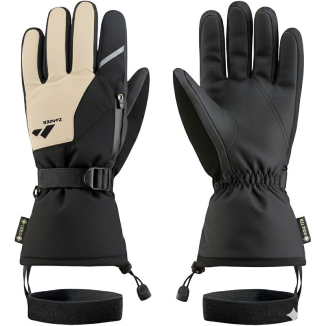 Zanier Ride GTX, skihandsker, sort/beige